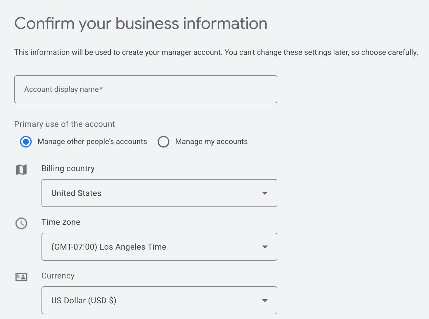 Google Ads - Manager Account Setup
