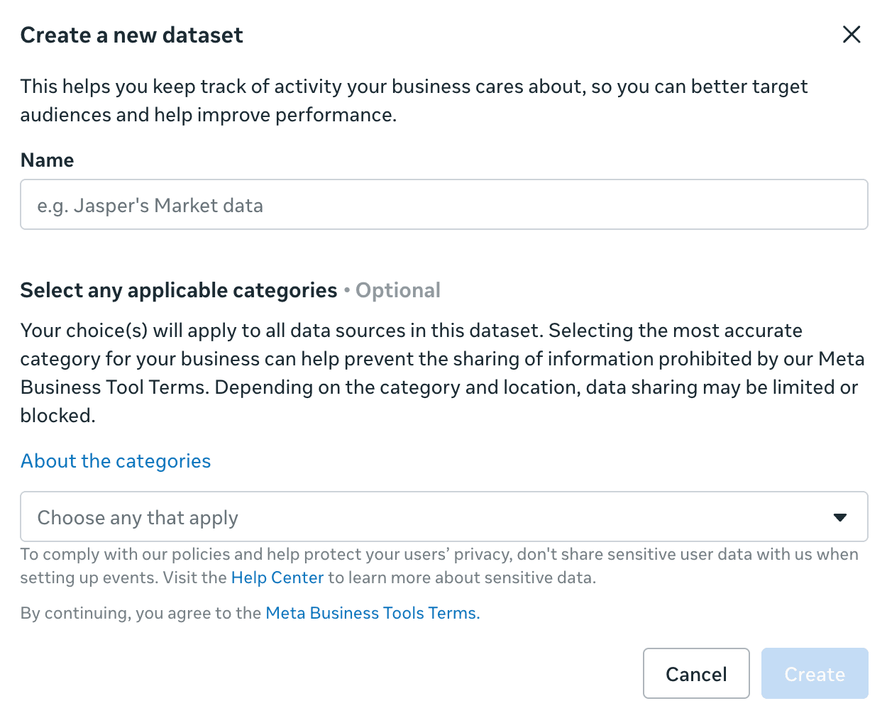 Create a new Dataset