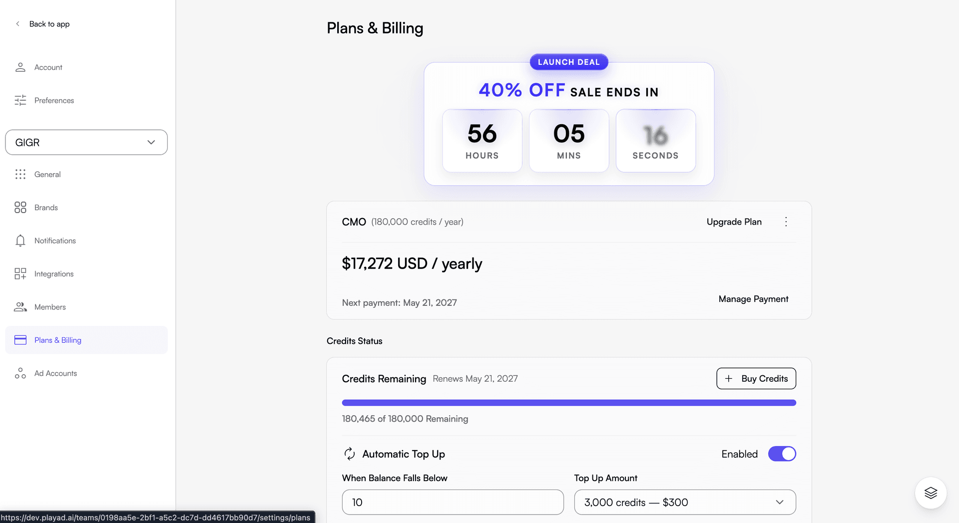 Plans and Billing