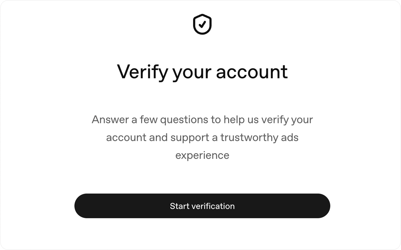 Verify your account